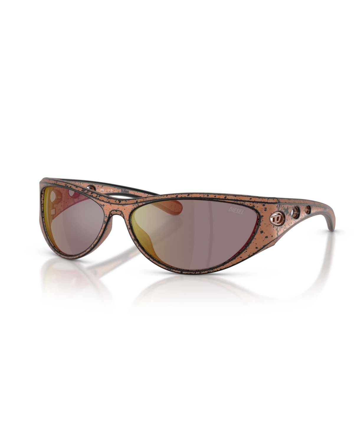 Diesel Unisex Sunglass Dl3004u In Bronze Barrelling Black