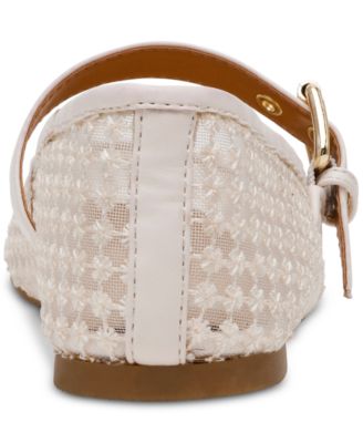 Women's Mulaney Floral Lace Mesh Mary Jane Flats