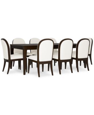 Mazen 9-Pc. Dining Set (Table & 8 Curved Side Chairs)