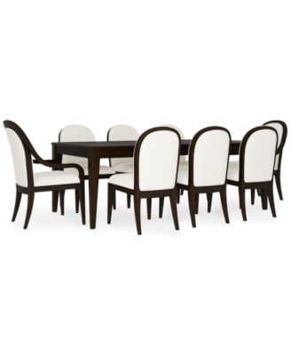 Mazen 9-Pc. Dining Set (Table, 6 Curved Side Chairs & 2 Arm Chairs)