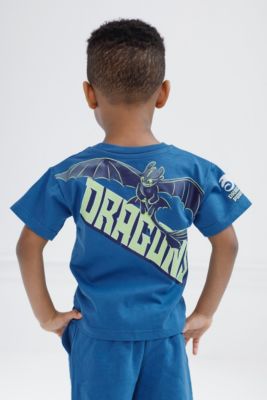 Toddler Boys DreamWorks Toothless T-Shirt and French Terry Shorts Outfit Set