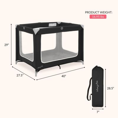 Baby Zoom Portable Playard– Lightweight, foldable, breathable mesh sides, soft padded mat, easy setup on the go.