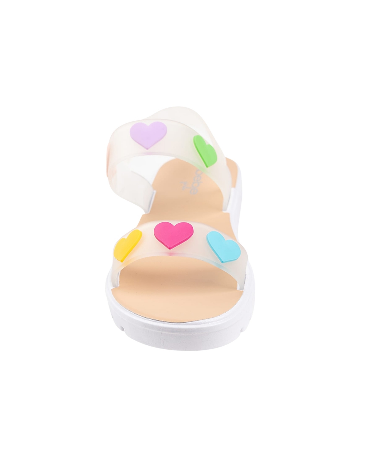 Bebe Little Girls Trendy And Comfortable With Charms Sandals In Pastel Multi
