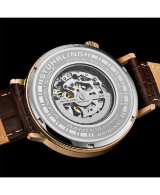 Mens 1021 Quasar Skeleton Automatic 42mm Watch