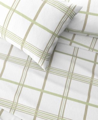 Ultra-Soft Turkish Cotton Plaid Flannel Sheet Set