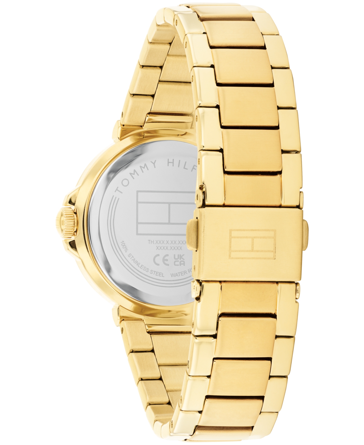 Tommy Hilfiger Women's Quartz Gold-tone Stainless Steel Bracelet Watch, 34mm In Gold