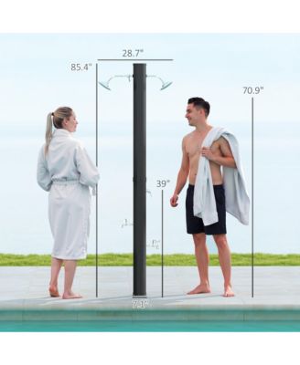 9.2 Gallon Slolar Heated Outdoor Shower with 2 Shower Heads