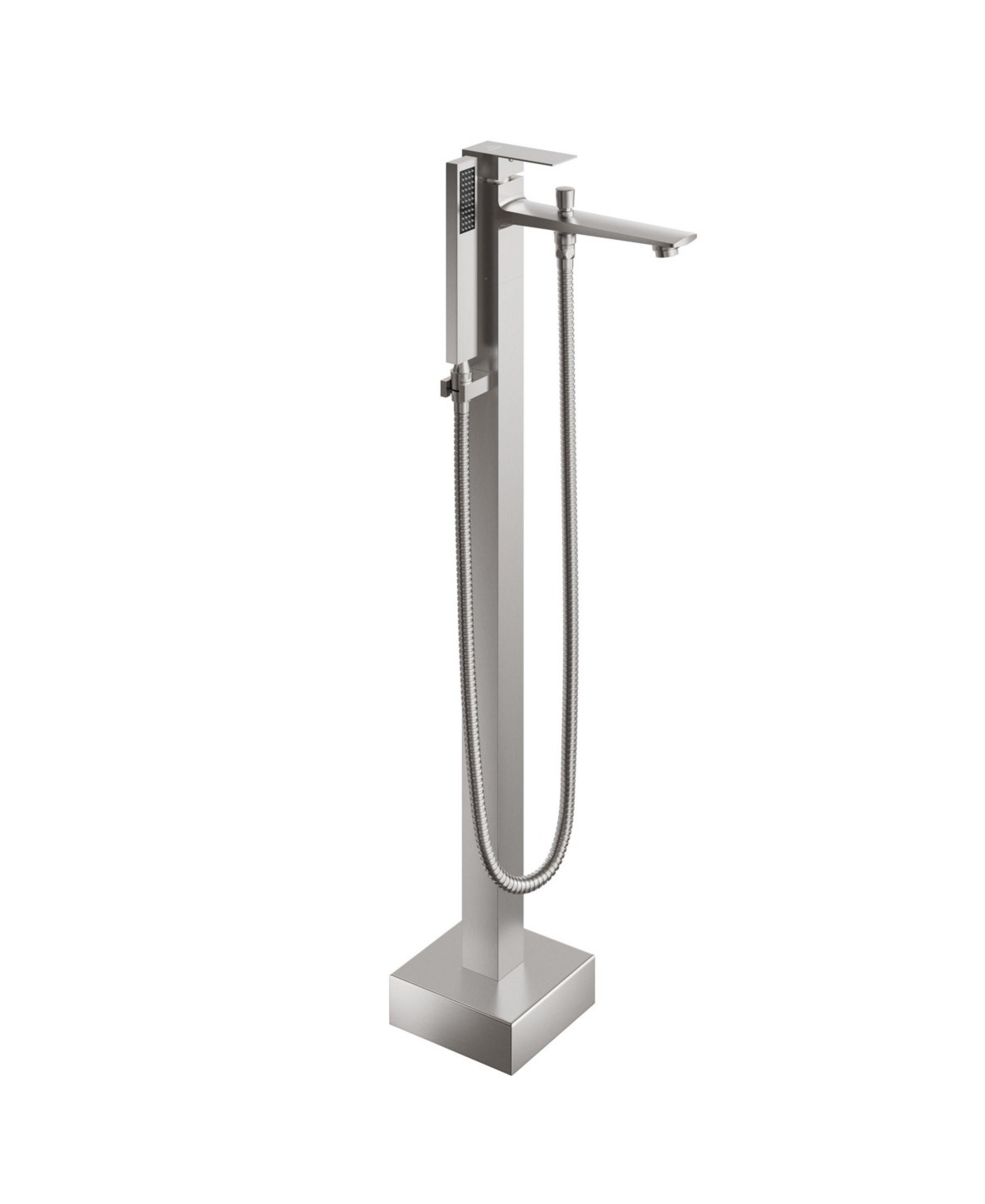 Freestanding Floor Mounted Bathtub Faucet with Hand Shower - Modern Design, Anti-Scald, and Easy Installation - Chrome plated