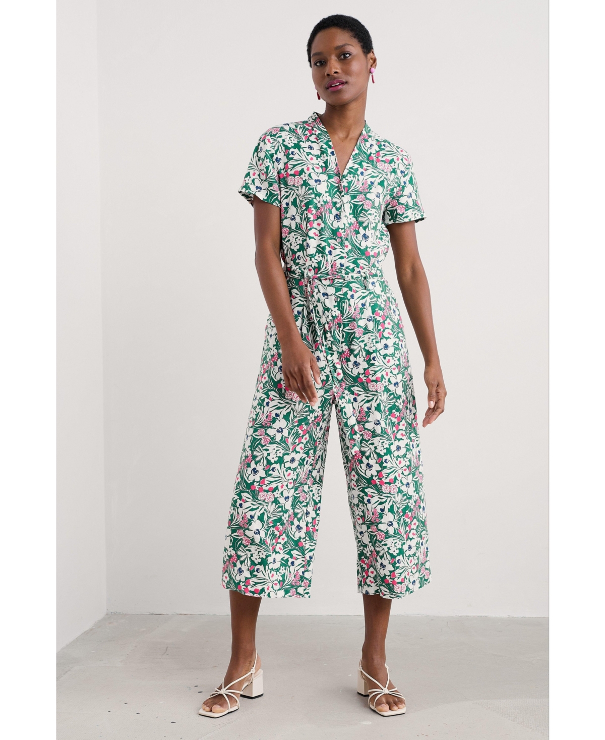 Women's Treen Cove Jumpsuit - Stream flower bright marine