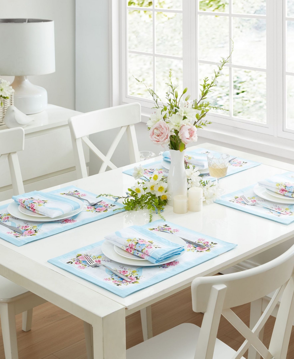 Elrene Rose Cottage Engineered Placemats, Set Of 4 In Multi