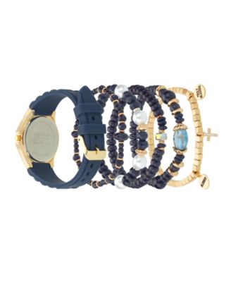 Women's Matte Navy Silicone Strap Analog Watch, 35mm