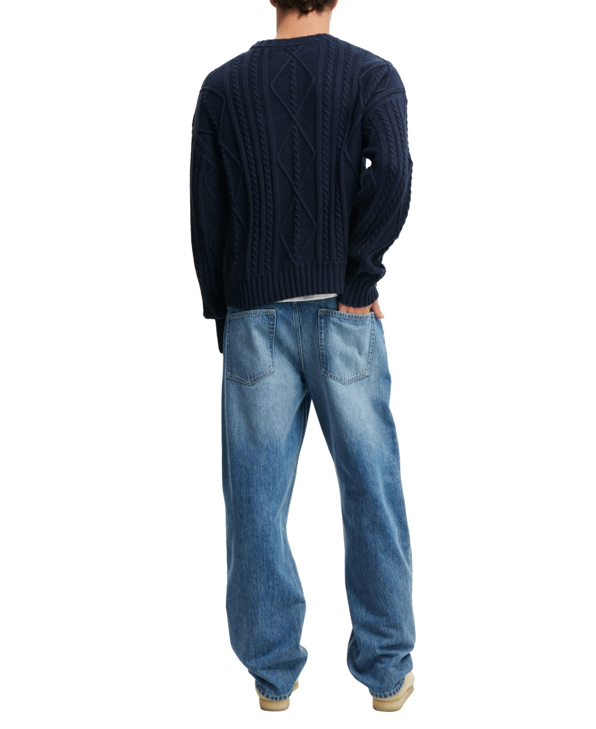 Shop Cotton On Men's Baggy Jean In Tidal Blue