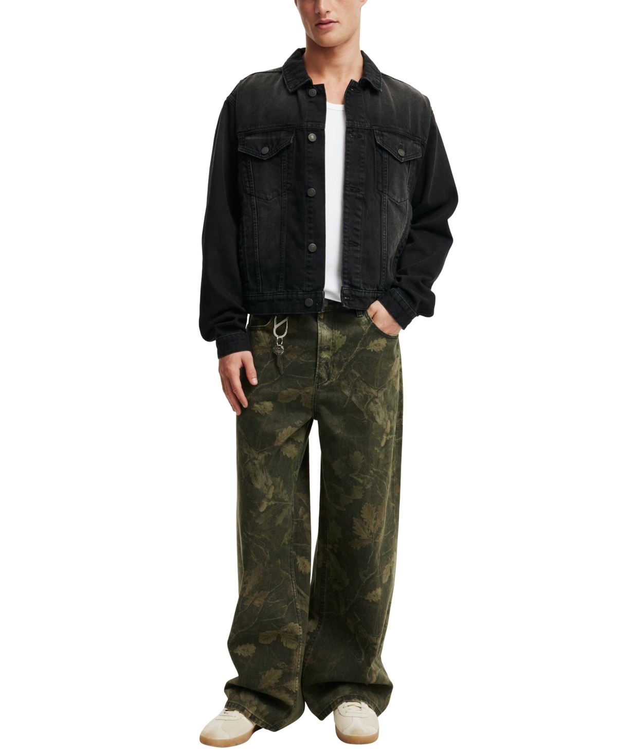 Shop Cotton On Men's Denim Trucker Jacket In Washed Black
