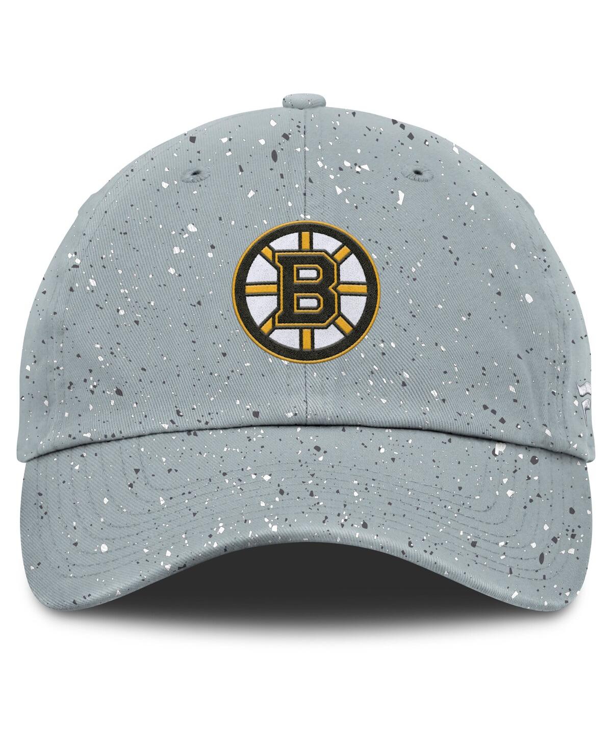 Fanatics Women's Gray Boston Bruins Heritage Snow Day Speckle Adjustable Hat In Gray