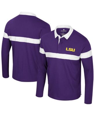 Colosseum - Men's Purple LSU Tigers Too Cool For School Long Sleeve Polo