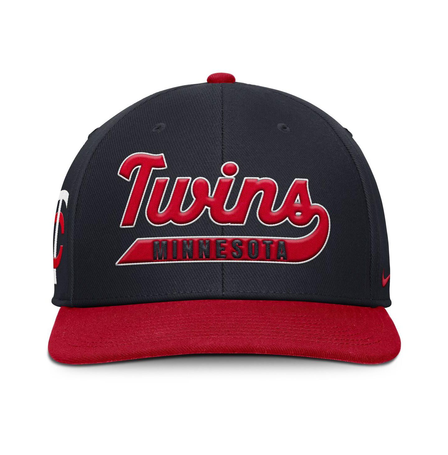 Мужская кепка Nike Navy/Red Minnesota Twins Pro Performance Snapback Hat — фото 4