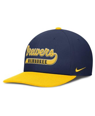 Men's Navy/Gold Milwaukee Brewers Pro Performance Snapback Hat