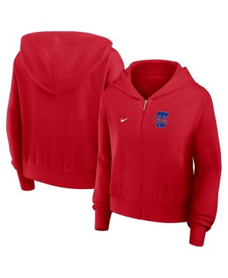 Nike - Women's Red Philadelphia Phillies Lightweight Full-Zip Hoodie