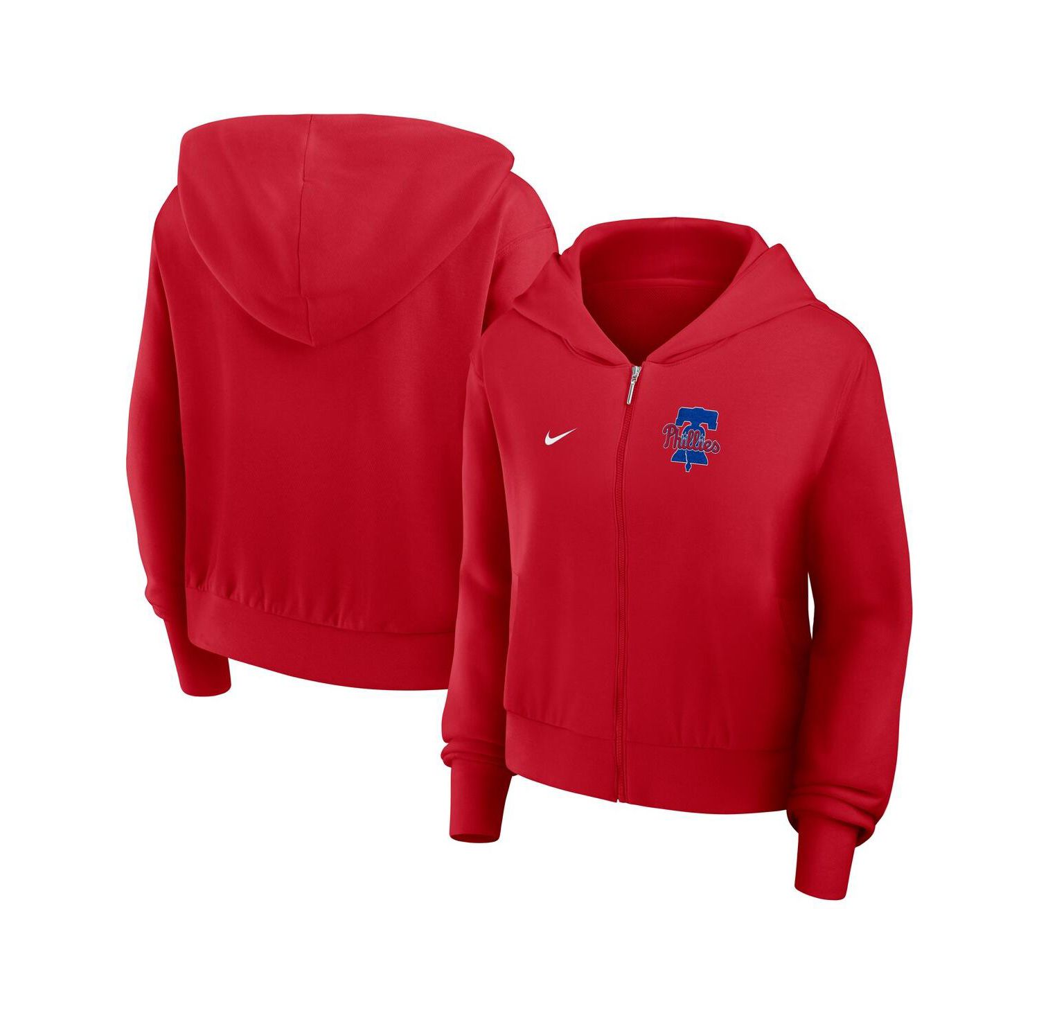 Women's Red Philadelphia Phillies Lightweight Full-Zip Hoodie
