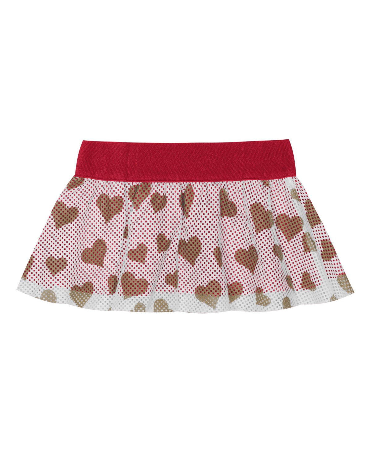Outerstuff Baby Boys And Girls San Francisco 49ers Love My Team Bodysuit Skirt Set In Scarlet