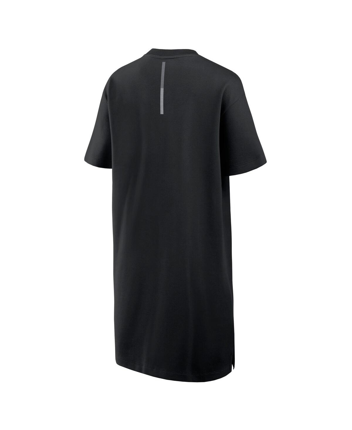Fanatics Women's Black Alabama Crimson Tide Elements Go Tri-blend T-shirt Dress In Black