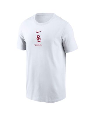 Men's White USC Trojans On-Court Basketball T-Shirt
