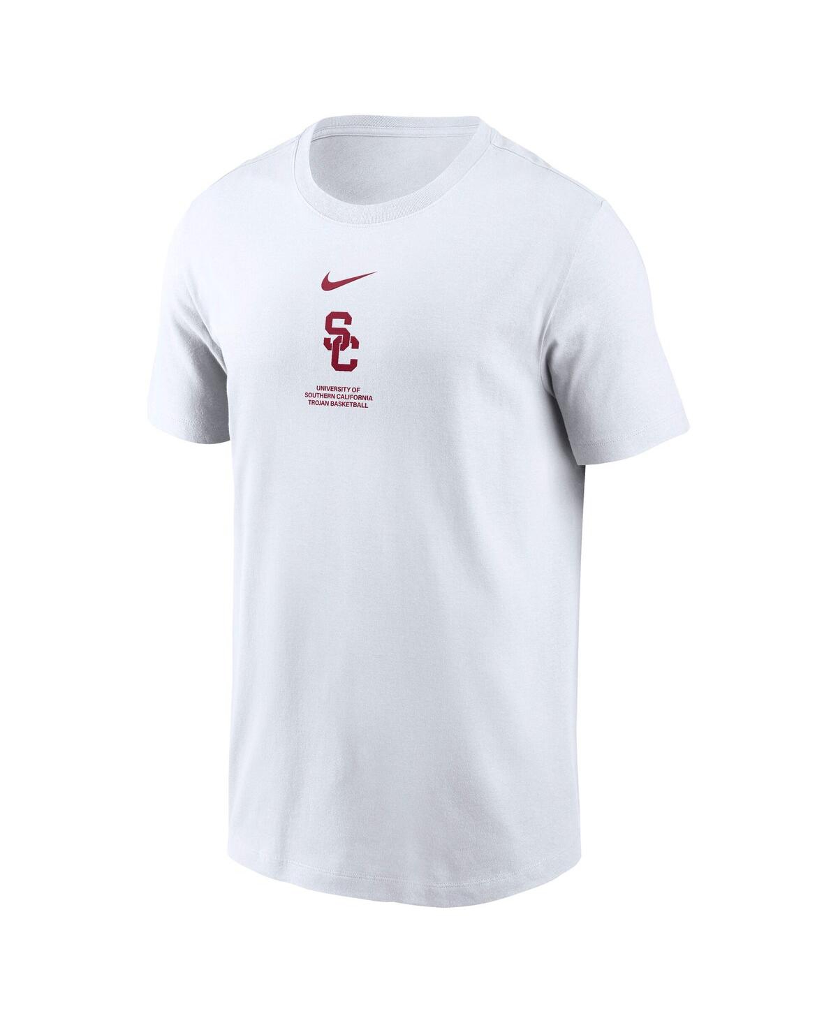 Nike Men's White Usc Trojans On-court Basketball T-shirt In White