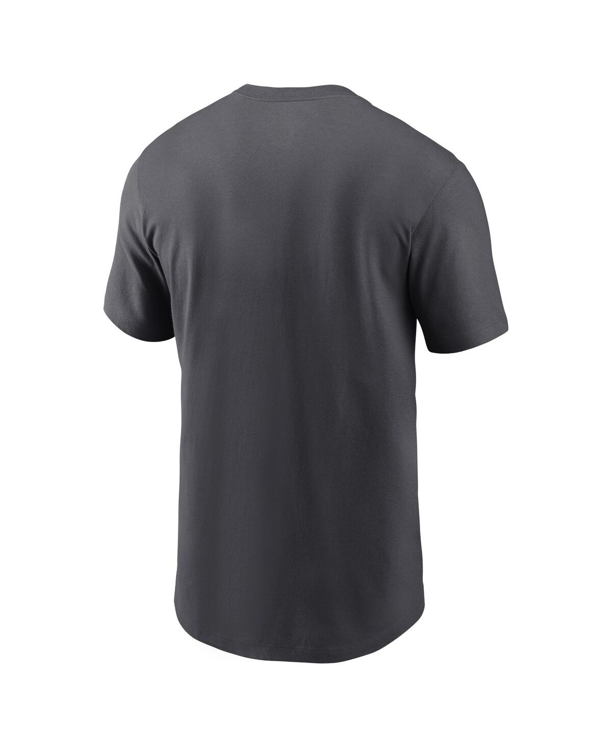 Jordan Men's Anthracite North Carolina Tar Heels Primetime Legend Wordmark T-shirt In Anthracite