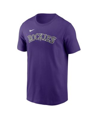 Men's Kris Bryant Purple Colorado Rockies Fuse Name Number T-Shirt