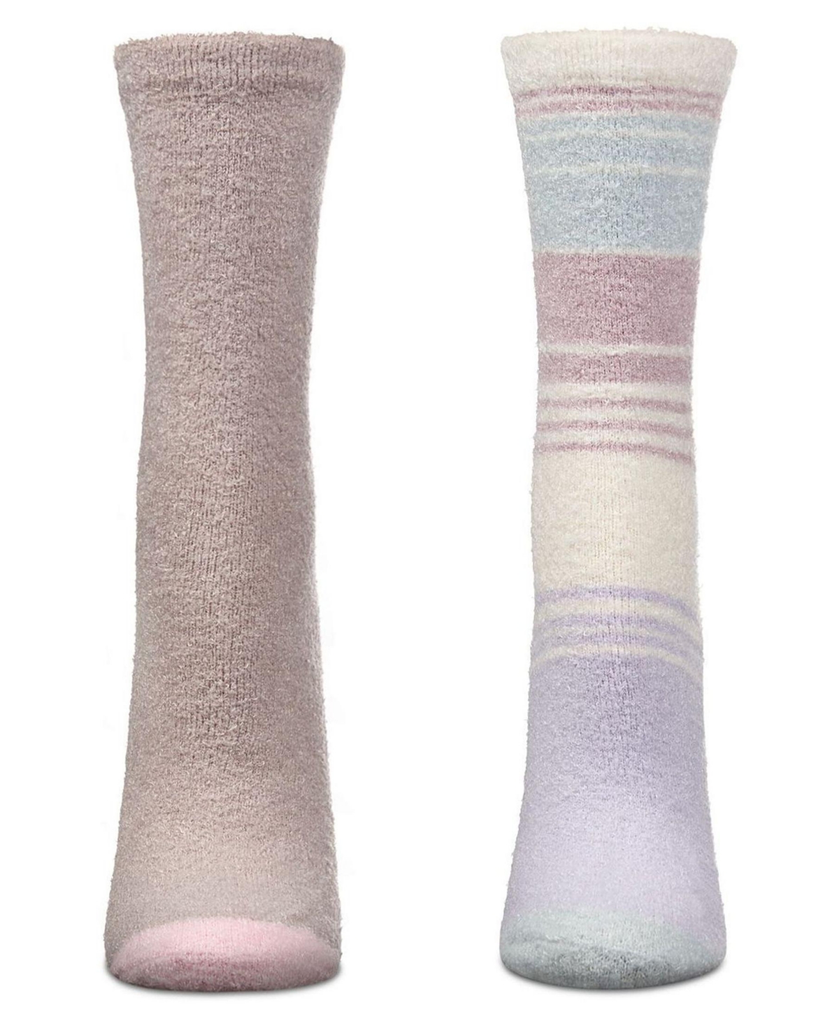 Memoi Women's 2 Pair Pack Aloe Infused Non-skid Spa Socks Bws1000