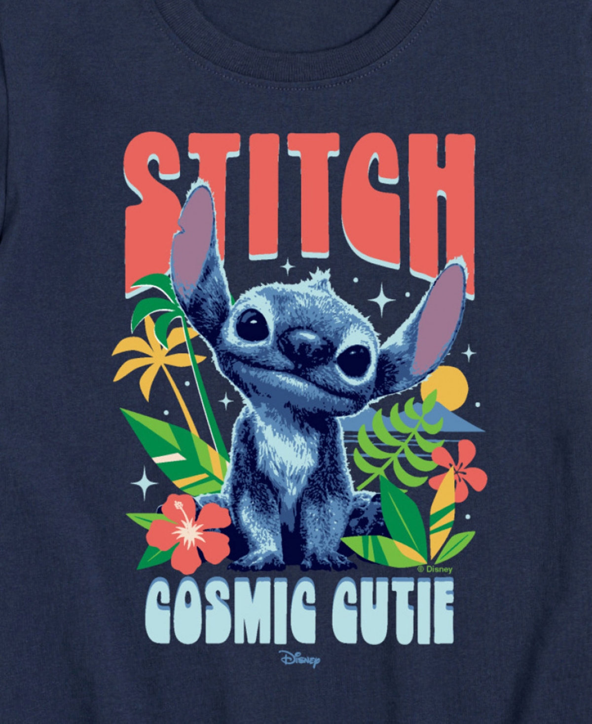 Hybrid Big Boys Lilo Stitch Live Action Stitch Cosmic Cutie Graphic T-shirt