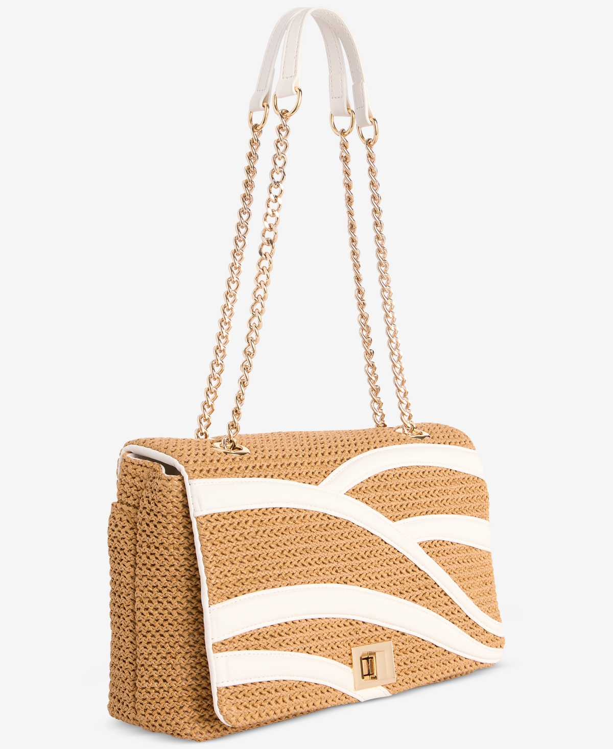 Shop Inc International Concepts Ajae Straw Overlay Shoulder Bag, Exclusively At Macy's