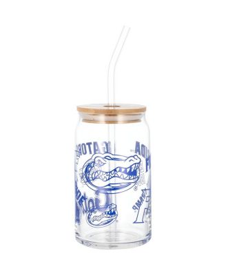 Indigo Falls - Florida Gators 16oz. Can Glass with Straw
