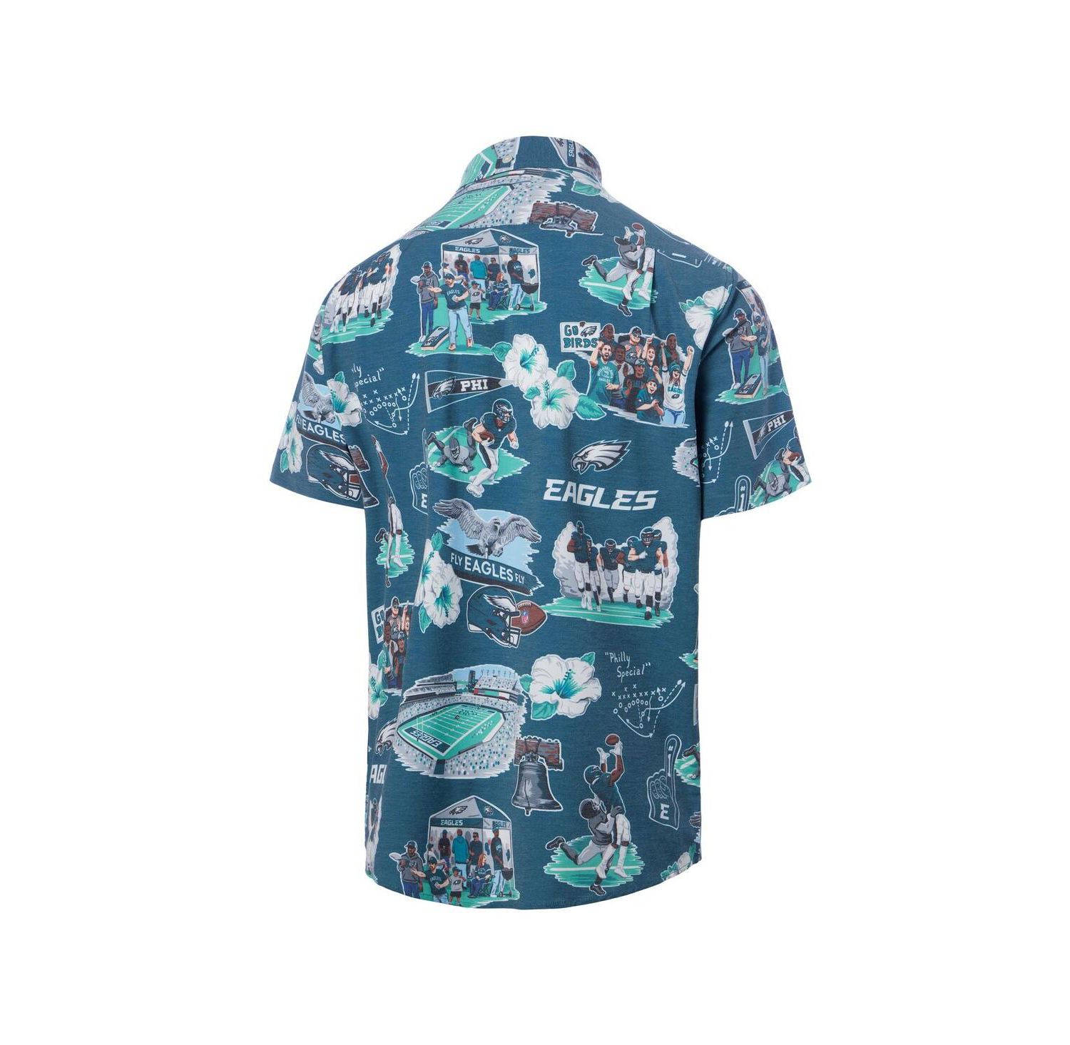 Men's Kelly Green Philadelphia Eagles Scenic Button-Down Shirt