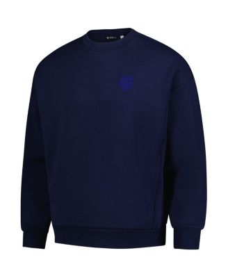 Men's Navy USMNT Luxe Signature Lineage Tri-Blend Pullover Sweatshirt