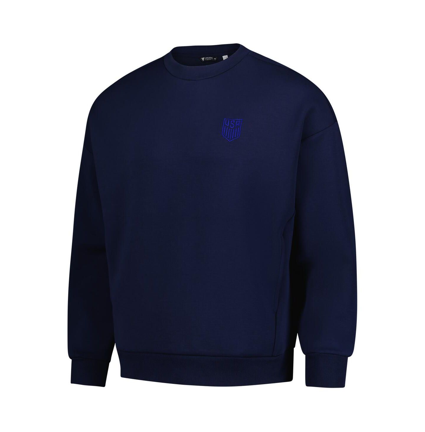 Мужской свитшот LevelWear Navy Usmnt Luxe Signature Lineage Tri-Blend Pullover — фото 3