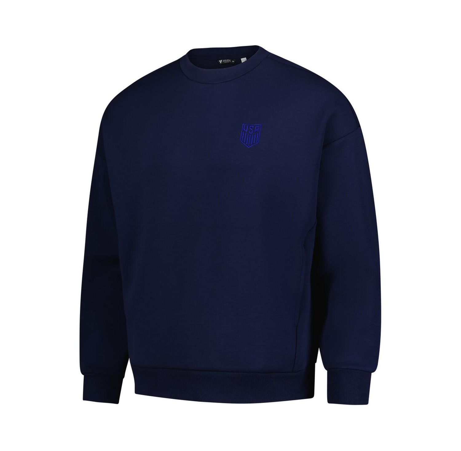 Men's Navy USMNT Luxe Signature Lineage Tri-Blend Pullover Sweatshirt
