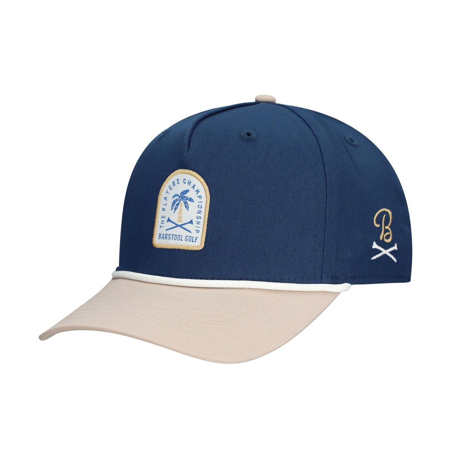 Мужская кепка Barstool Golf Navy the Players Tropical Small Patch Rope Snapback Hat — фото 1