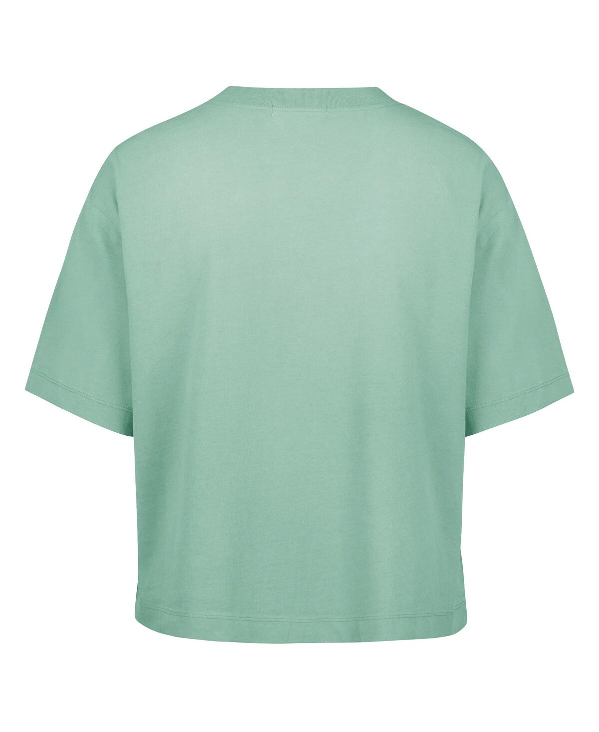 47 BRAND WOMEN'S MINT PHILADELPHIA EAGLES FLORENTINA MONTAUK CROPPED T-SHIRT 
