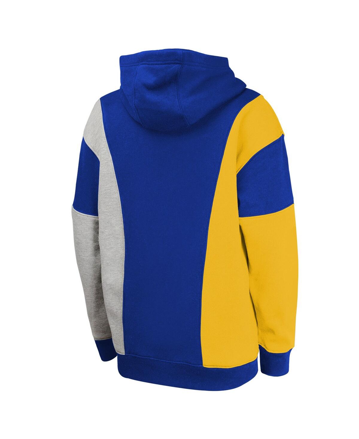 Outerstuff Big Boys And Girls Blue Golden State Warriors Ace In The Hole Pullover Hoodie In Blue