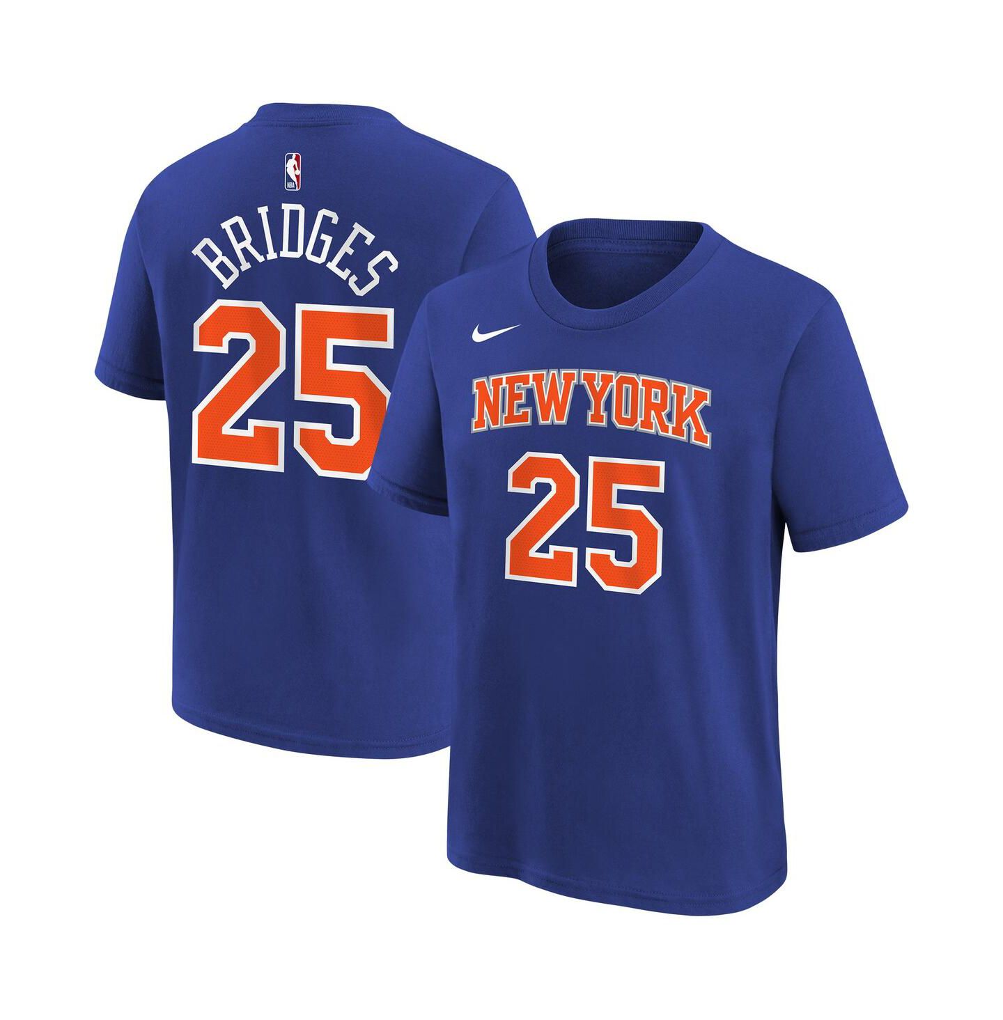 Детская футболка Nike Mikal Bridges Blue New York Knicks Icon Name & Number — фото 1
