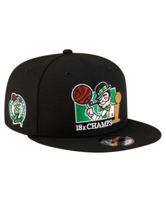 New Era - Men's  Black Boston Celtics Lucky 18x Champs 9FIFTY Snapback Hat