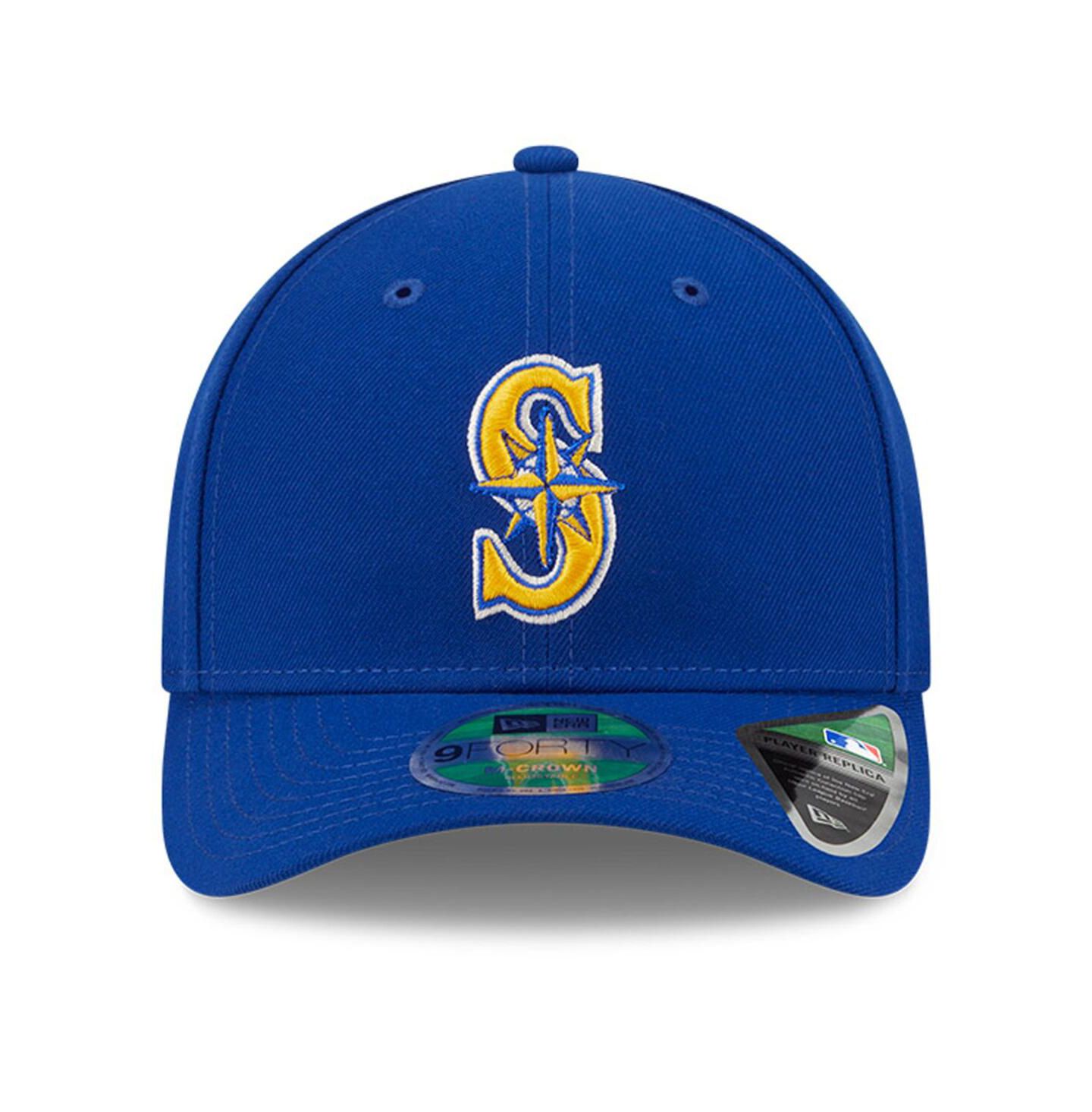 Мужская кепка New Era Royal Seattle Mariners Player Replica 9FORTY Adjustable Hat — фото 5