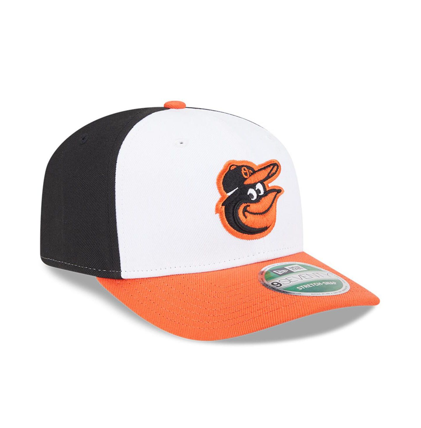 Мужская кепка New Era Black/Orange Baltimore Orioles Player Replica 9SEVENTY Adjustable Hat — фото 1