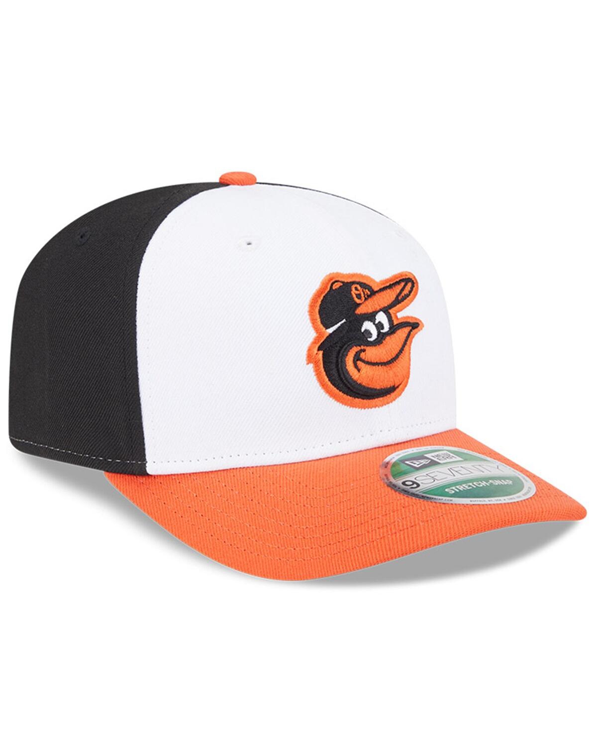 NEW ERA MEN'S BLACK/ORANGE BALTIMORE ORIOLES PLAYER REPLICA 9SEVENTY ADJUSTABLE HAT 