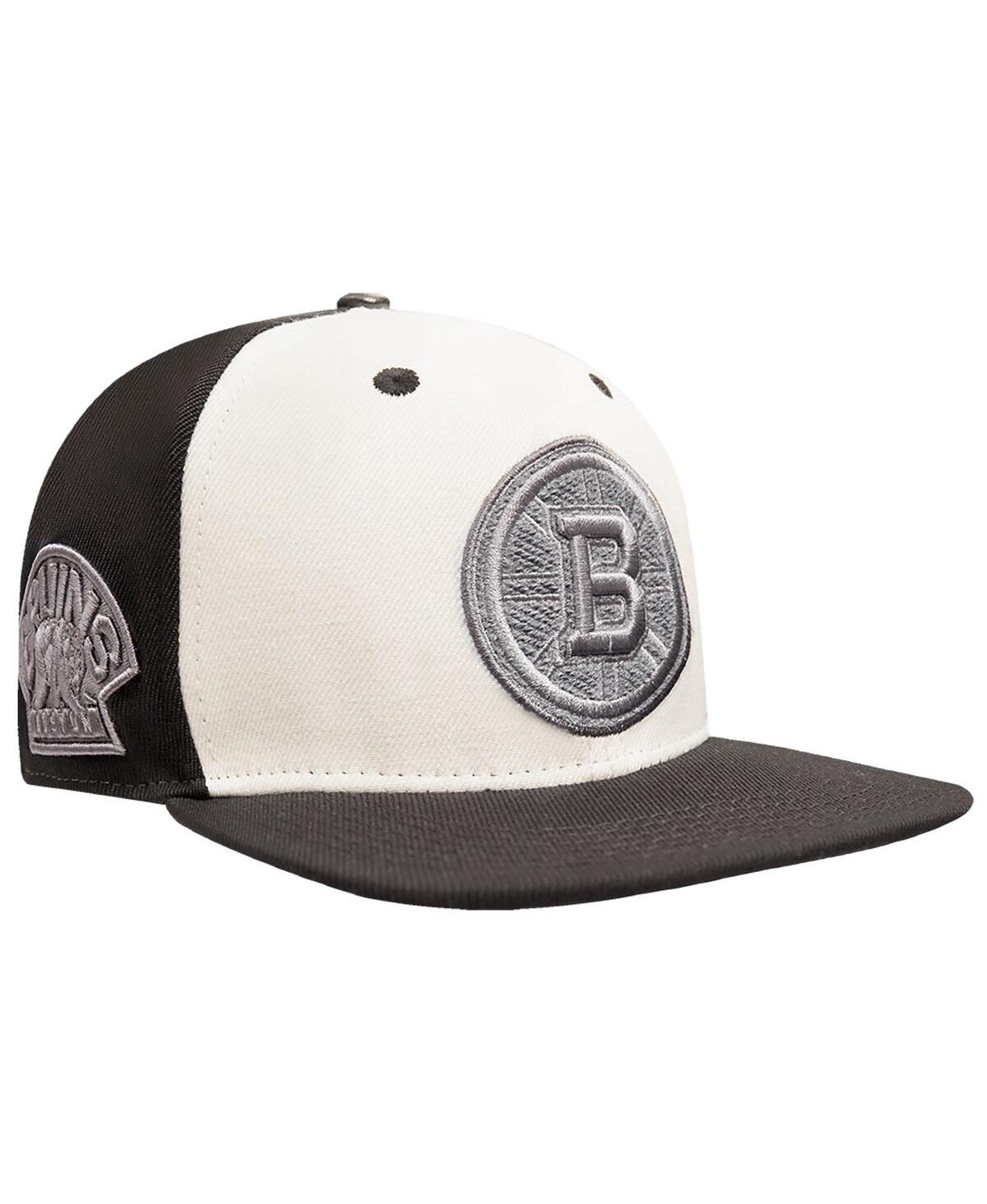 Pro Standard Men's Cream Boston Bruins French Terry Snapback Hat In Cream