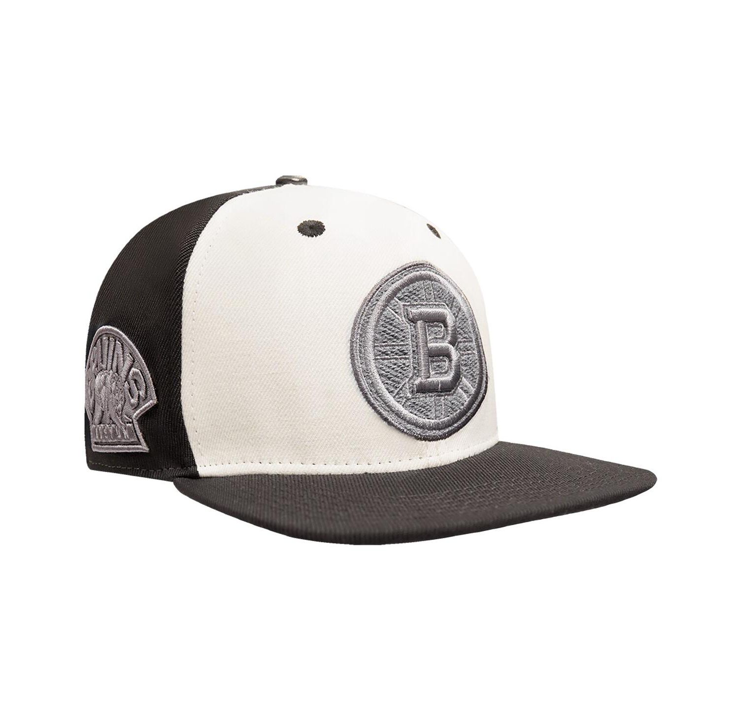 Men's Cream Boston Bruins French Terry Snapback Hat