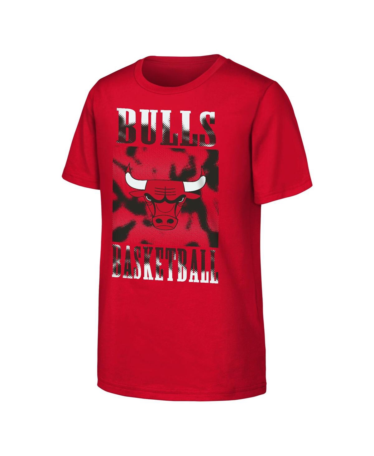 Outerstuff Big Boys And Girls Red Chicago Bulls Garage Hero T-shirt In Red