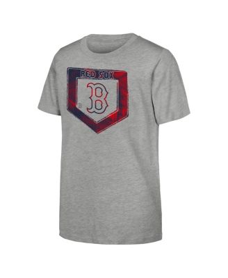 Outerstuff - Big Boys and Girls Heather Gray Boston Red Sox Stolen Base T-Shirt