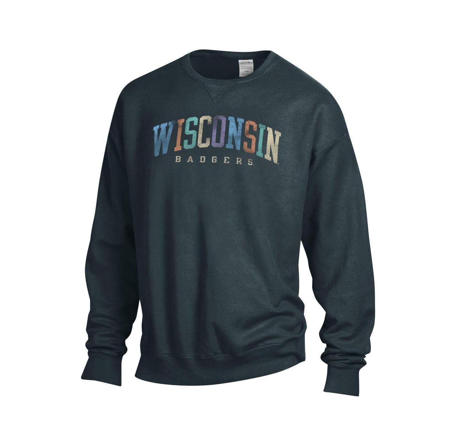 Men's and Women's Gray Wisconsin Badgers Oversized Pullover Sweatshirt